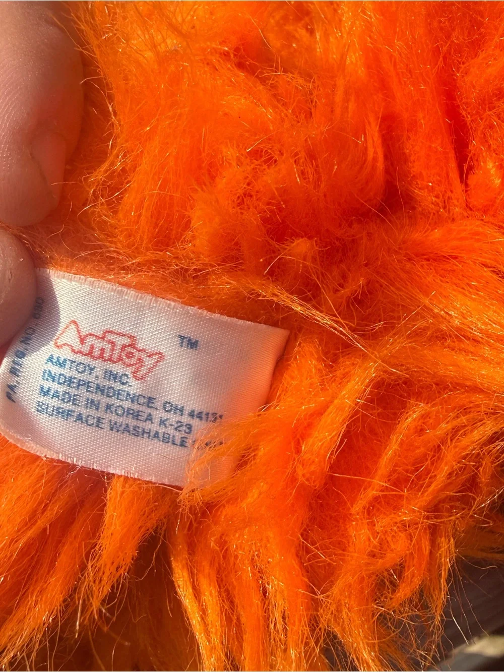 Vintage 1986 My Pet Monster GWONK Hand Puppet Plush Orange AmToy 80s Toy RARE
